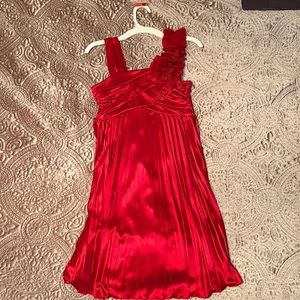 Children’s Sequin Hearts Brand Red Satin Dress